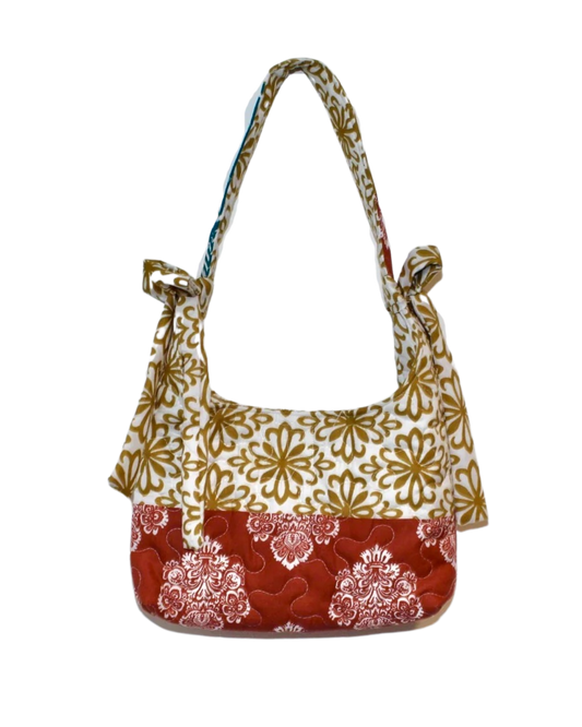 Mustard and Orange Bow Bag