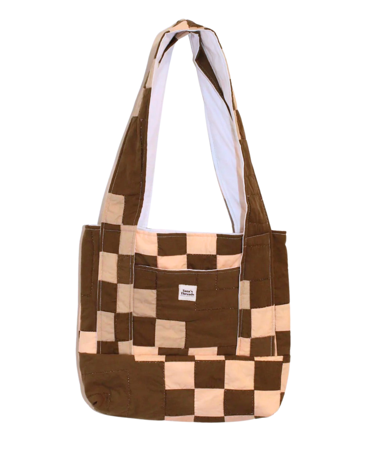 Brown and Pink Tote Bag