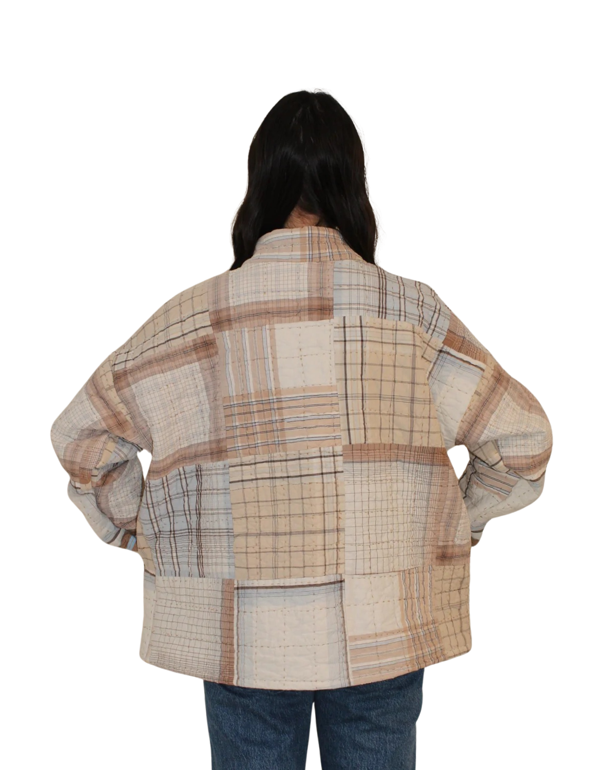 Large Quilted Zipper Jacket