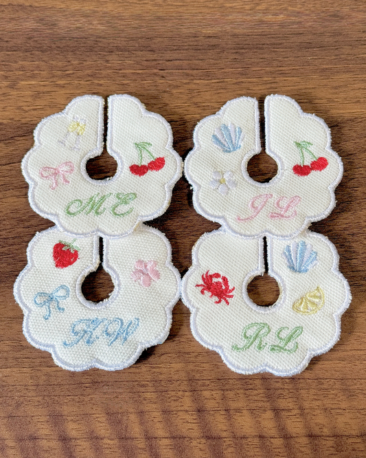 Custom Embroidered Wine Glass Tags