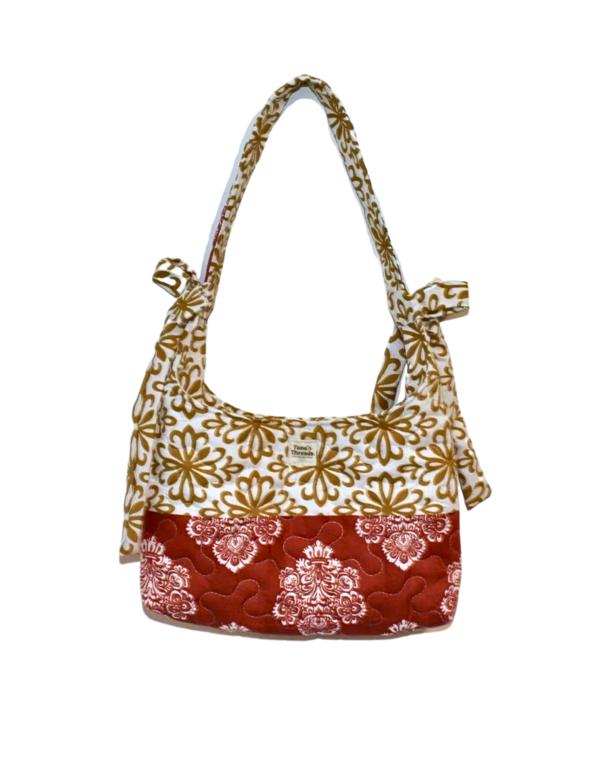 Mustard and Orange Bow Bag