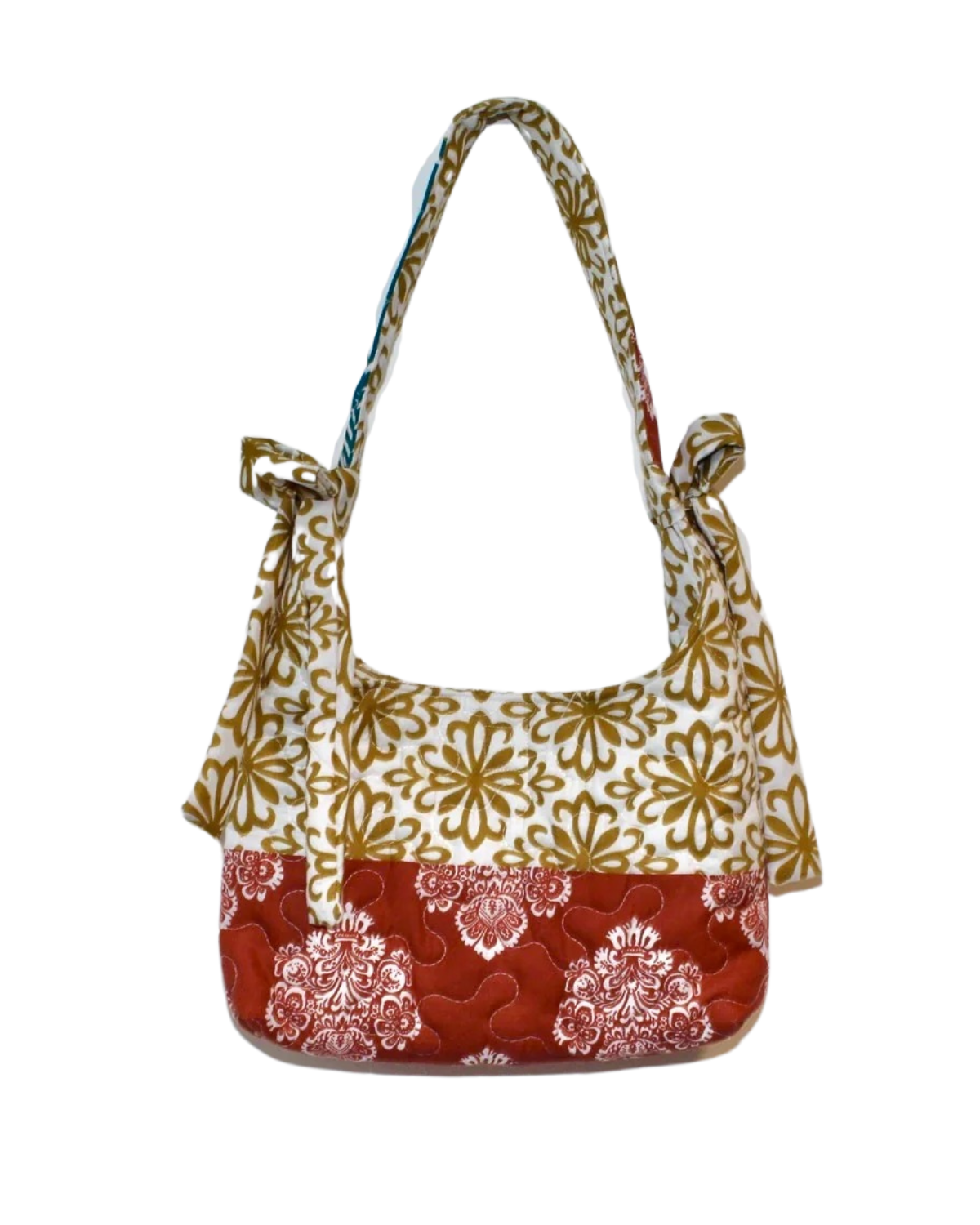 Mustard and Orange Bow Bag